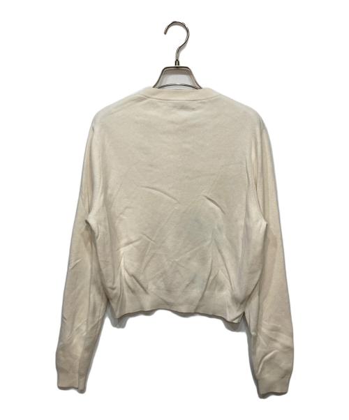 CABAN（キャバン）CABaN (キャバン) コットンカシミヤ クルーネックカーディガン ホワイト サイズ:Sの古着・服飾アイテム
