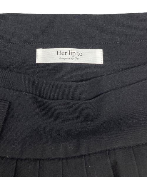 HER LIP TO（ハーリップトゥ）HER LIP TO (ハーリップトゥ) Vienna Pleated Mini Skirt ブラック サイズ:Ｓの古着・服飾アイテム
