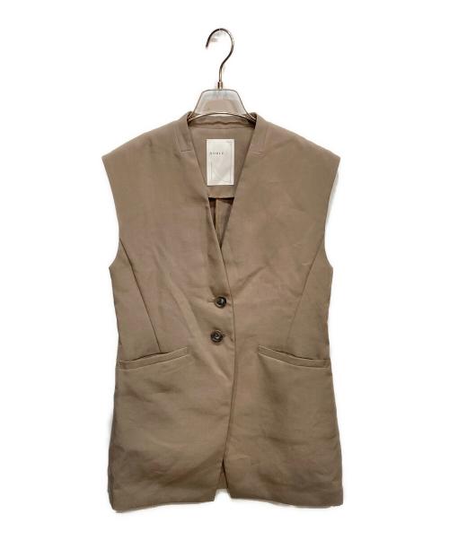 Noble（ノーブル）Noble (ノーブル) Vカラーナロージレ ブラウン サイズ:36の古着・服飾アイテム