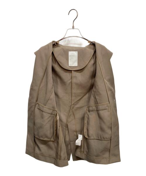 Noble（ノーブル）Noble (ノーブル) Vカラーナロージレ ブラウン サイズ:36の古着・服飾アイテム