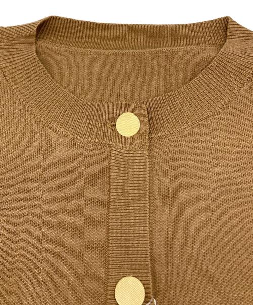 Noble（ノーブル）Noble (ノーブル) ダブル編みショートカーデ ブラウン サイズ:表記無し 未使用品の古着・服飾アイテム