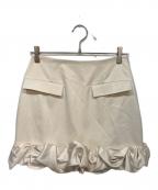 HER LIP TOハーリップトゥ）の古着「Volant Mini Skirt」｜アイボリー
