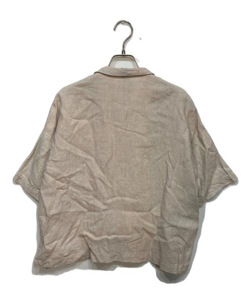 KAGURE（カグレ）KAGURE (カグレ) リネンラミーオープンカラーシャツ ベージュ サイズ:FREEの古着・服飾アイテム