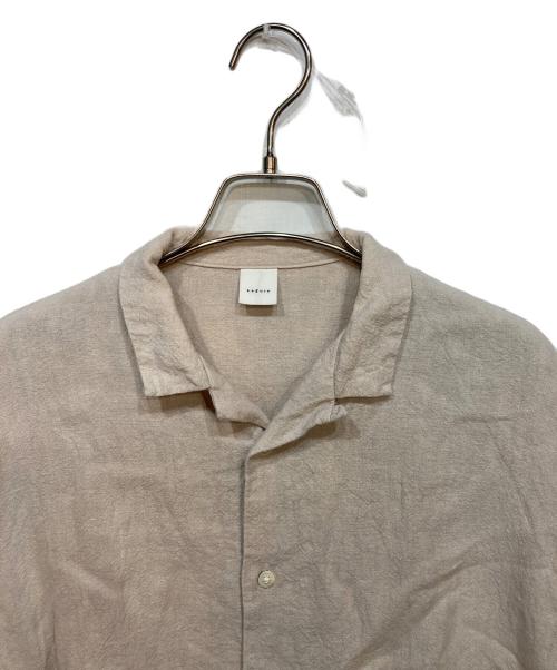 KAGURE（カグレ）KAGURE (カグレ) リネンラミーオープンカラーシャツ ベージュ サイズ:FREEの古着・服飾アイテム