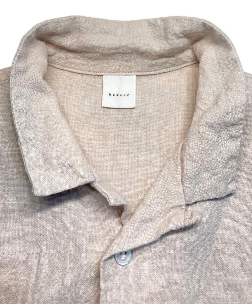 KAGURE（カグレ）KAGURE (カグレ) リネンラミーオープンカラーシャツ ベージュ サイズ:FREEの古着・服飾アイテム