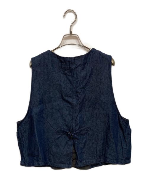 nest Robe（ネストローブ）nest Robe (ネストローブ) 10ozリネンデニムベスト インディゴ サイズ:Freeの古着・服飾アイテム