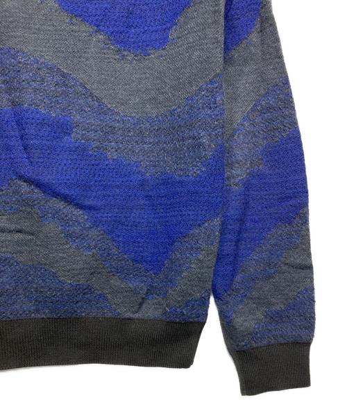 GIORGIO ARMANI（ジョルジオアルマーニ）GIORGIO ARMANI (ジョルジオアルマーニ) ニット グレー×ブルー サイズ:46の古着・服飾アイテム