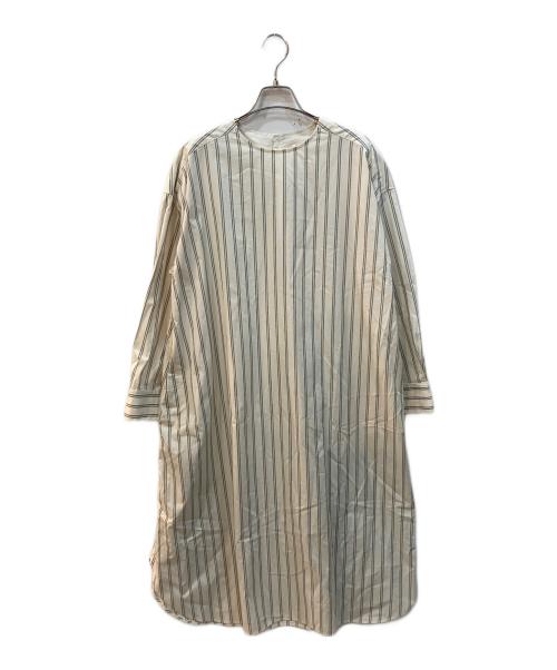 KAGURE（カグレ）KAGURE (カグレ) ストライプクルーネックワンピース アイボリー サイズ:FREEの古着・服飾アイテム