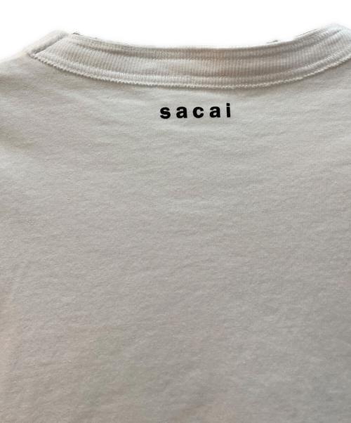 sacai（サカイ）sacai (サカイ) ON&ON&ON ロンT ホワイト サイズ:2の古着・服飾アイテム