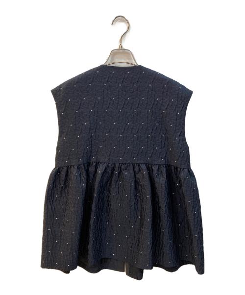 UNITED ARROWS（ユナイテッドアローズ）UNITED ARROWS (ユナイテッドアローズ) エアリー ドットジャカード ベスト ネイビー サイズ:サイズ詳細参照の古着・服飾アイテム