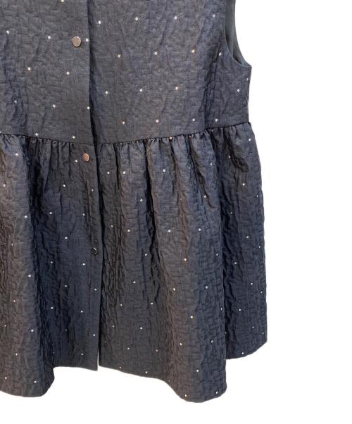 UNITED ARROWS（ユナイテッドアローズ）UNITED ARROWS (ユナイテッドアローズ) エアリー ドットジャカード ベスト ネイビー サイズ:サイズ詳細参照の古着・服飾アイテム