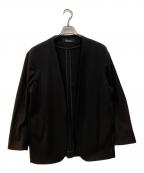 editionエディション）の古着「Collarless Jacket カラーレス ジャケット」｜ブラック