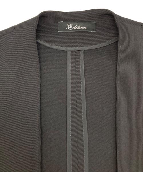 edition（エディション）edition (エディション) Collarless Jacket カラーレス ジャケット ブラック サイズ:Fの古着・服飾アイテム