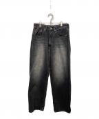 BEAMSビームス）の古着「Wide Denim Pants ワイド デニム パンツ」｜ブラック