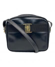 Salvatore Ferragamo（サルヴァトーレ フェラガモ）の古着「ヴァラリボン ショルダーバッグ」｜ブラック