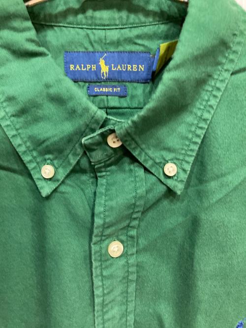 POLO RALPH LAUREN（ポロ・ラルフローレン）POLO RALPH LAUREN (ポロ・ラルフローレン) ボタンダウンシャツ グリーン サイズ:Lの古着・服飾アイテム