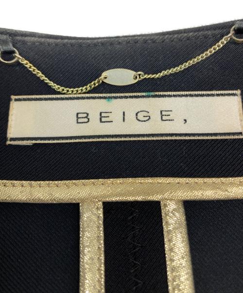 BEIGE（ベイジ）BEIGE (ベイジ) ノーカラージャケット ネイビーの古着・服飾アイテム