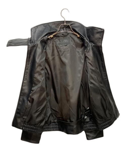 ZARA（ザラ）ZARA (ザラ) エコレザージャケット ブラック サイズ:Sの古着・服飾アイテム