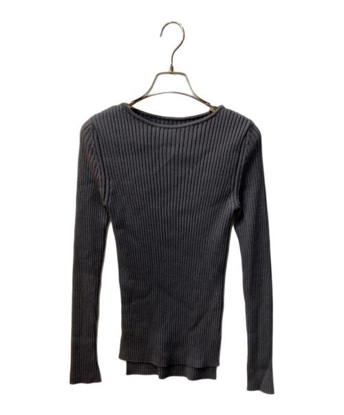 BATONER（バトナ―）BATONER (バトナ―) SOLID WOOL RIB BOAT NECK グレー サイズ:1の古着・服飾アイテム