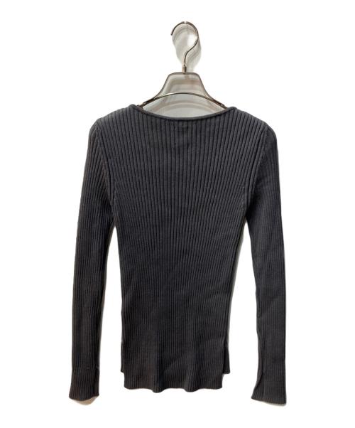 BATONER（バトナ―）BATONER (バトナ―) SOLID WOOL RIB BOAT NECK グレー サイズ:1の古着・服飾アイテム