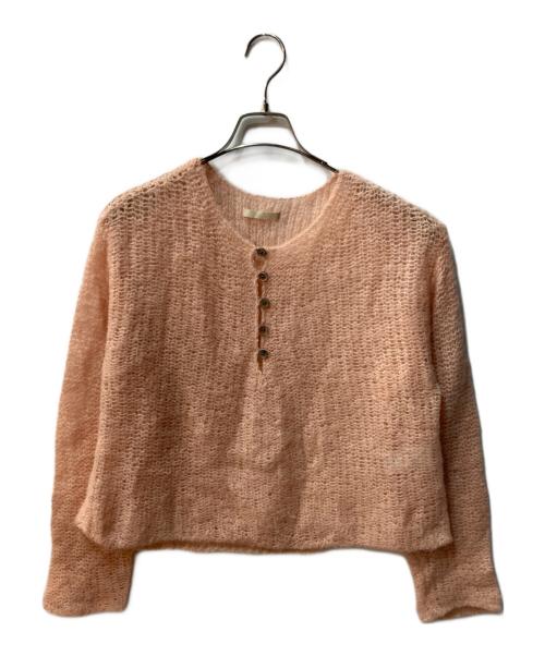 Plage（プラージュ）Plage (プラージュ) HENLEY ALPACA mix プルオーバー ピンク サイズ:表記無し（実寸参照）の古着・服飾アイテム
