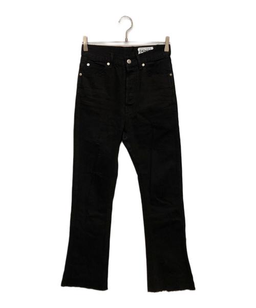 holiday（ホリデー）holiday (ホリデー) DAMAGE DENIM HIGH WAIST SKINNY FLARE PANTS ブラック サイズ:Ｓの古着・服飾アイテム