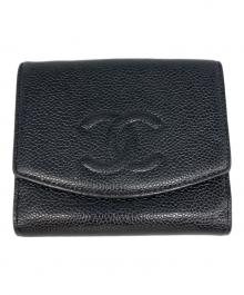 CHANEL（シャネル）の古着「キャビアスキン2つ折り財布」