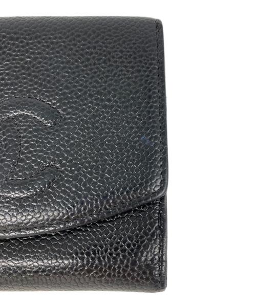 CHANEL（シャネル）CHANEL (シャネル) キャビアスキン2つ折り財布の古着・服飾アイテム