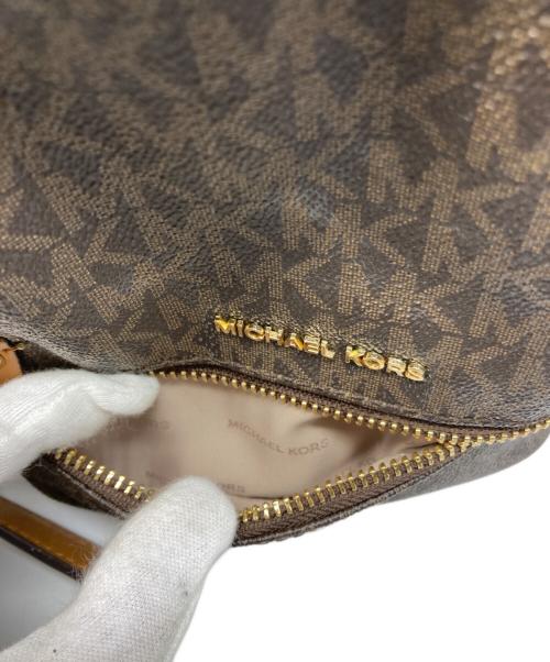 MICHAEL KORS（マイケル・コース）MICHAEL KORS (マイケル・コース) RHEA ZIP ロゴ バックパック XS ブラウンの古着・服飾アイテム