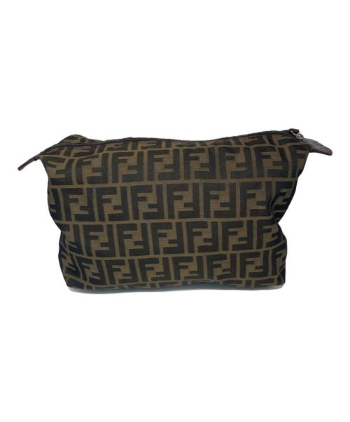 FENDI（フェンディ）FENDI (フェンディ) ズッカ柄ポーチ ブラウンの古着・服飾アイテム