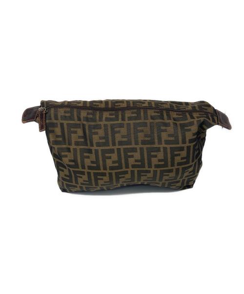 FENDI（フェンディ）FENDI (フェンディ) ズッカ柄ポーチ ブラウンの古着・服飾アイテム