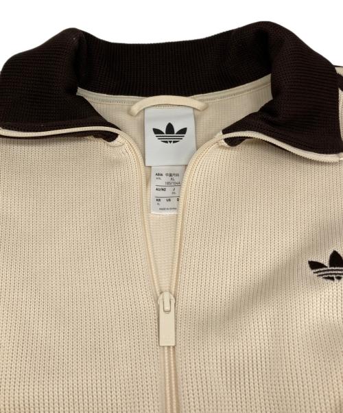 adidas（アディダス）adidas (アディダス) FIRE BIRD ニット トラック トップ ベージュ サイズ:XLの古着・服飾アイテム