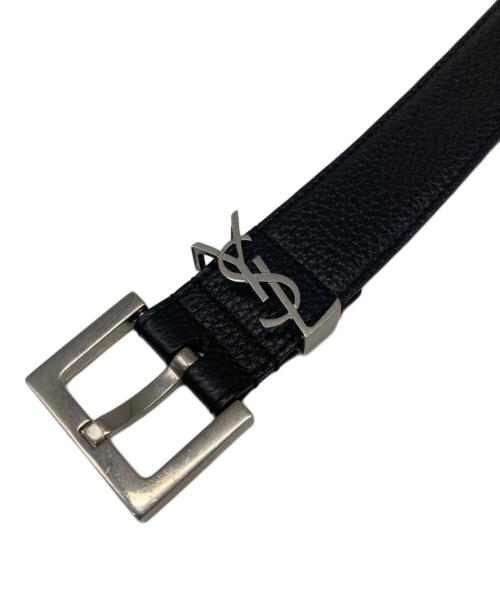 Saint Laurent Paris（サンローランパリ）Saint Laurent Paris (サンローランパリ) YSLロゴ レザーベルト ブラックの古着・服飾アイテム