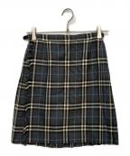 BURBERRY BLUE LABELバーバリー ブルー レーベル）の古着「チェックラップスカート」｜グレー