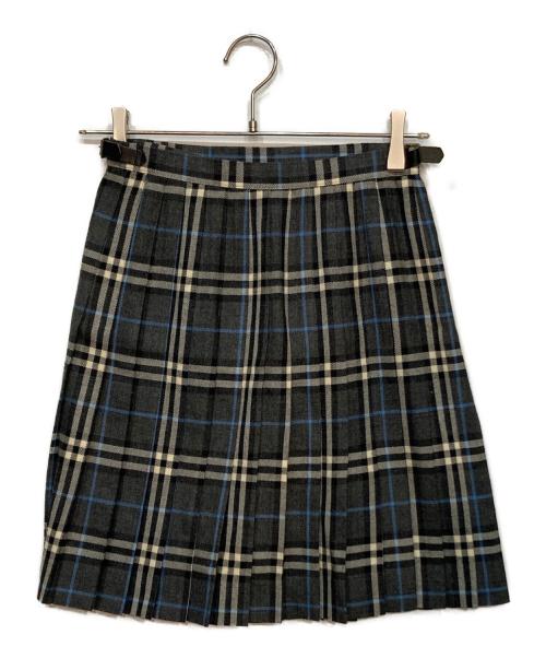 BURBERRY BLUE LABEL（バーバリー ブルー レーベル）BURBERRY BLUE LABEL (バーバリー ブルー レーベル) チェックラップスカート グレー サイズ:Ｓの古着・服飾アイテム