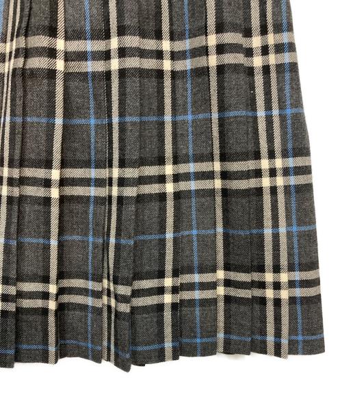 BURBERRY BLUE LABEL（バーバリー ブルー レーベル）BURBERRY BLUE LABEL (バーバリー ブルー レーベル) チェックラップスカート グレー サイズ:Ｓの古着・服飾アイテム