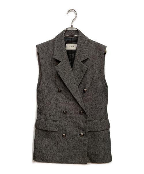 FRAY ID（フレイ アイディー）FRAY ID (フレイ アイディー) ダブル テーラード ジレ グレーの古着・服飾アイテム