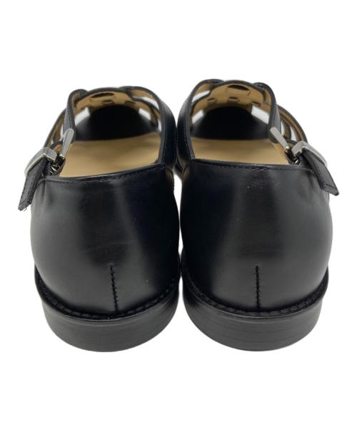 STEVEN ALAN（スティーブンアラン）STEVEN ALAN (スティーブンアラン) レザーメッシュ サンダル ブラック サイズ:38の古着・服飾アイテム