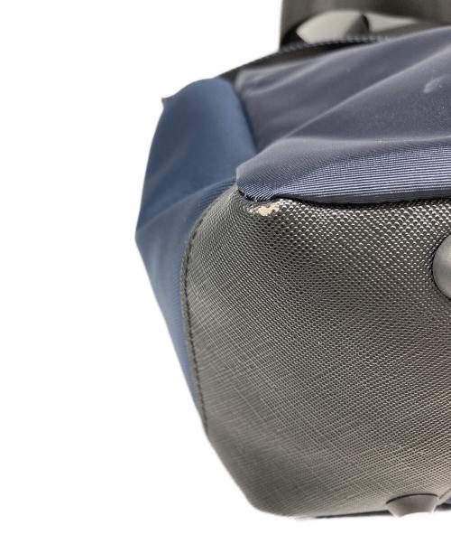 LANVIN en Bleu（ランバンオンブルー）LANVIN en Bleu (ランバンオンブルー) フレーズ ドライビングトートバッグ ネイビーの古着・服飾アイテム