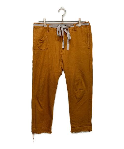 UNDERCOVER（アンダーカバー）UNDERCOVER (アンダーカバー) 裾裏配色 ウエストリボン テーパード パンツ ブラウン サイズ:3の古着・服飾アイテム
