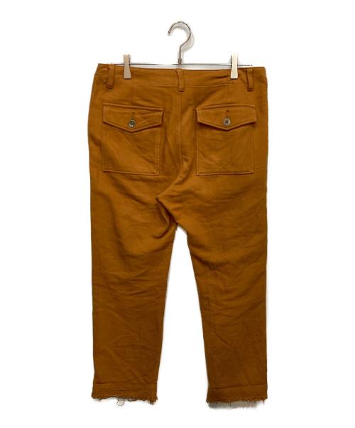 UNDERCOVER（アンダーカバー）UNDERCOVER (アンダーカバー) 裾裏配色 ウエストリボン テーパード パンツ ブラウン サイズ:3の古着・服飾アイテム