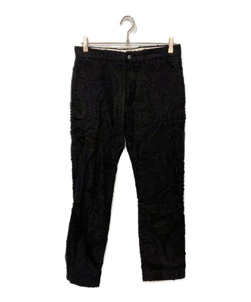 ANN DEMEULEMEESTER（アンドゥムルメステール）ANN DEMEULEMEESTER (アンドゥムルメステール) 刺繍パンツ ブラック サイズ:ＸＳの古着・服飾アイテム