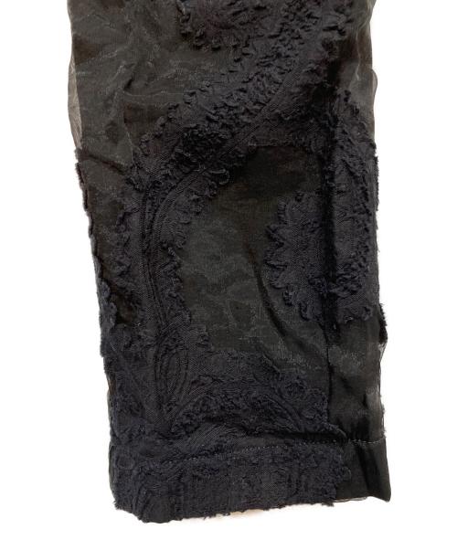 ANN DEMEULEMEESTER（アンドゥムルメステール）ANN DEMEULEMEESTER (アンドゥムルメステール) 刺繍パンツ ブラック サイズ:ＸＳの古着・服飾アイテム