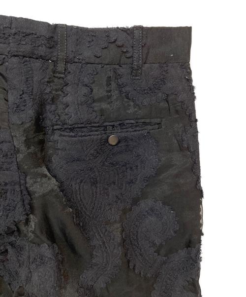 ANN DEMEULEMEESTER（アンドゥムルメステール）ANN DEMEULEMEESTER (アンドゥムルメステール) 刺繍パンツ ブラック サイズ:ＸＳの古着・服飾アイテム