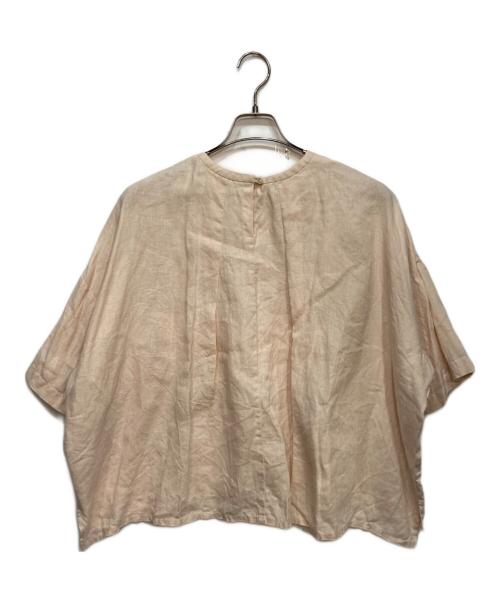 KAGURE（カグレ）KAGURE (カグレ) リネン 半袖 クルーネック プルオーバー ピンク サイズ:Freeの古着・服飾アイテム