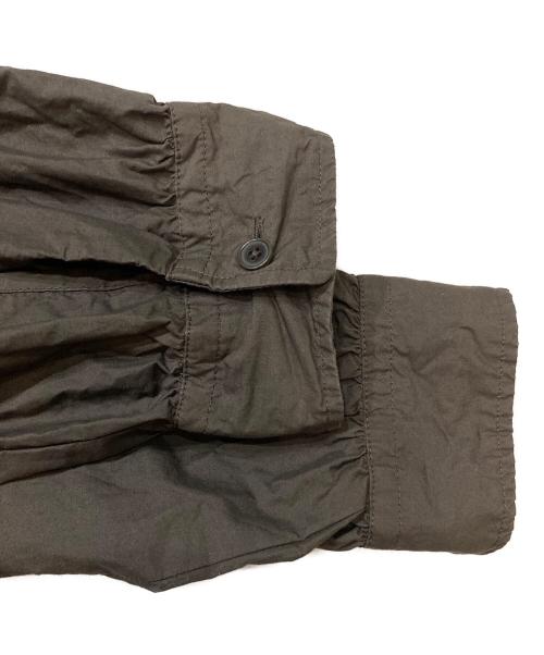 Gymphlex（ジムフレックス）Gymphlex (ジムフレックス) バンドカラーティアードワンピース ブラウン サイズ:14の古着・服飾アイテム