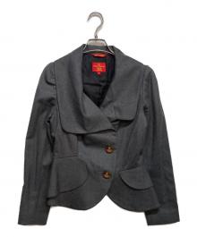Vivienne Westwood RED LABEL（ヴィヴィアンウエストウッドレッドレーベル）の古着「オーブボタン ウール ジャケット」｜グレー