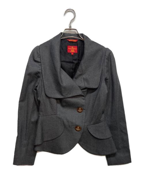Vivienne Westwood RED LABEL（ヴィヴィアンウエストウッドレッドレーベル）Vivienne Westwood RED LABEL (ヴィヴィアンウエストウッドレッドレーベル) オーブボタン ウール ジャケット グレー サイズ:2の古着・服飾アイテム