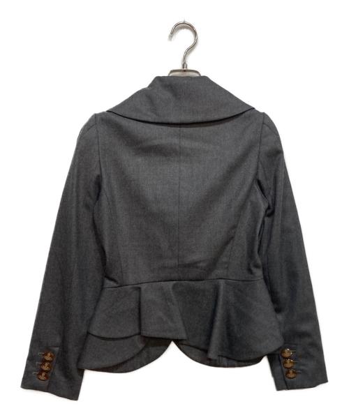 Vivienne Westwood RED LABEL（ヴィヴィアンウエストウッドレッドレーベル）Vivienne Westwood RED LABEL (ヴィヴィアンウエストウッドレッドレーベル) オーブボタン ウール ジャケット グレー サイズ:2の古着・服飾アイテム