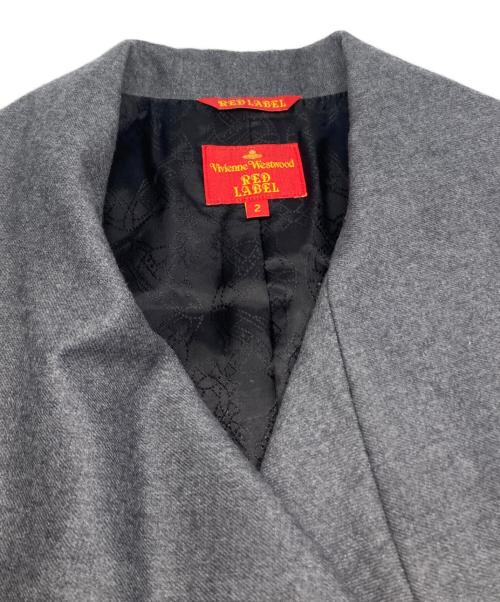 Vivienne Westwood RED LABEL（ヴィヴィアンウエストウッドレッドレーベル）Vivienne Westwood RED LABEL (ヴィヴィアンウエストウッドレッドレーベル) オーブボタン ウール ジャケット グレー サイズ:2の古着・服飾アイテム